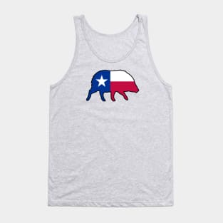 Javelina Silhouette with Texas Flag Tank Top